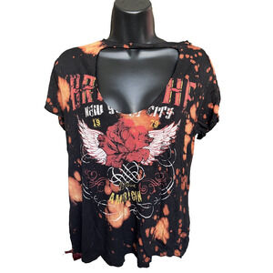 Women's Better Be Size Small Cut Out Chest 2016 Inspired Rose Black T-Shirt